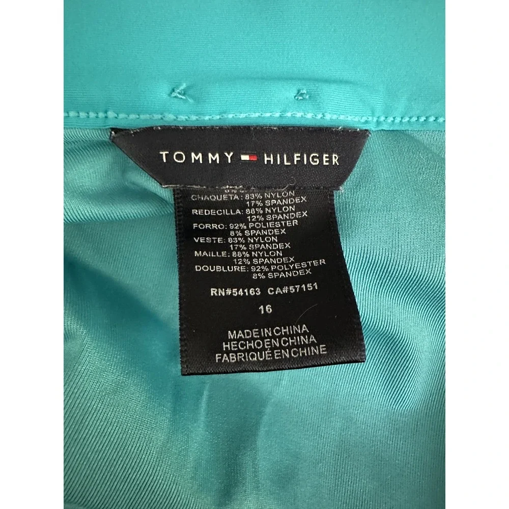 Tommy Hilfiger Swimsuit Womens 16 Blue One Piece Lace Up‎ Bandeau Strapless Swim
